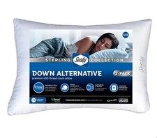 2 Pack - sealy Sterling Collection Down Alternative Pillows 400 Thread Queen