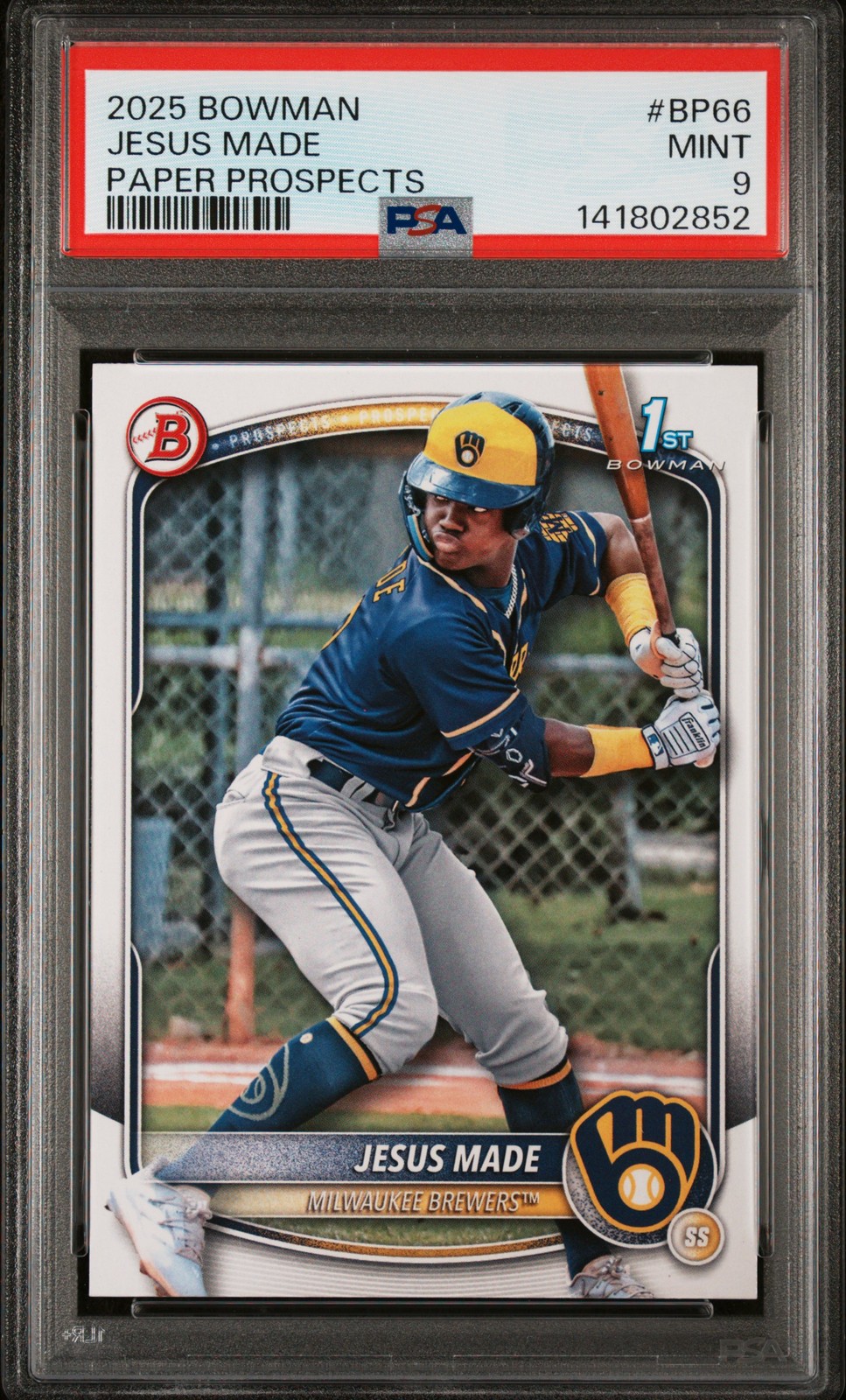 2025 BOWMAN PAPER PROSPECTS #BP66 JESUS MADE PSA 9