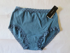NATORI WOMEN'S BLISS COTTON FULL BRIEF PANTY 755058, SMALL, STELLAR/BLUE, NWT