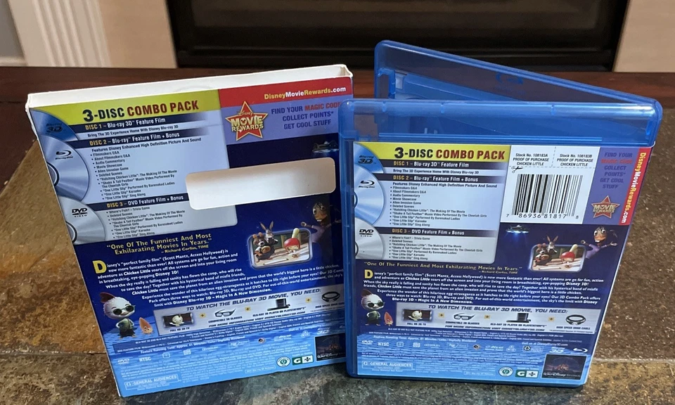 Chicken Little 3D Bluray/DVD w/ Lenticular Slipcover RARE OOP Out Of Production - Image 2 of 4
