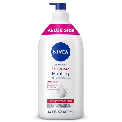 NIVEA Intense Healing Body Lotion for Very Dry, Itchy Skin with Glycerin, Provit