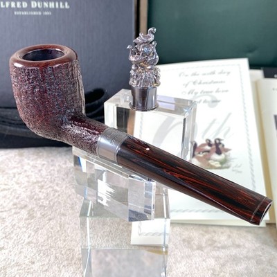 Dunhill Holzpfeife Limited Edition 925 Sterling Silber Weihnachten 1998 unberaucht