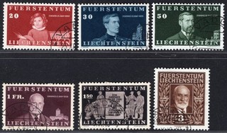 LIECHTENSTEIN: 1940 Birth Centenary Prince John II Sg 189 194 Fine Used Cat £275