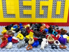 LEGO Minifig Accessories Lot 100 Hats Hair Helmets D50604