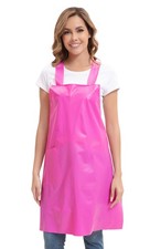 TPU Waterproof Apron With Pocket Lightweight Girls H Style Dishwashing Grooming