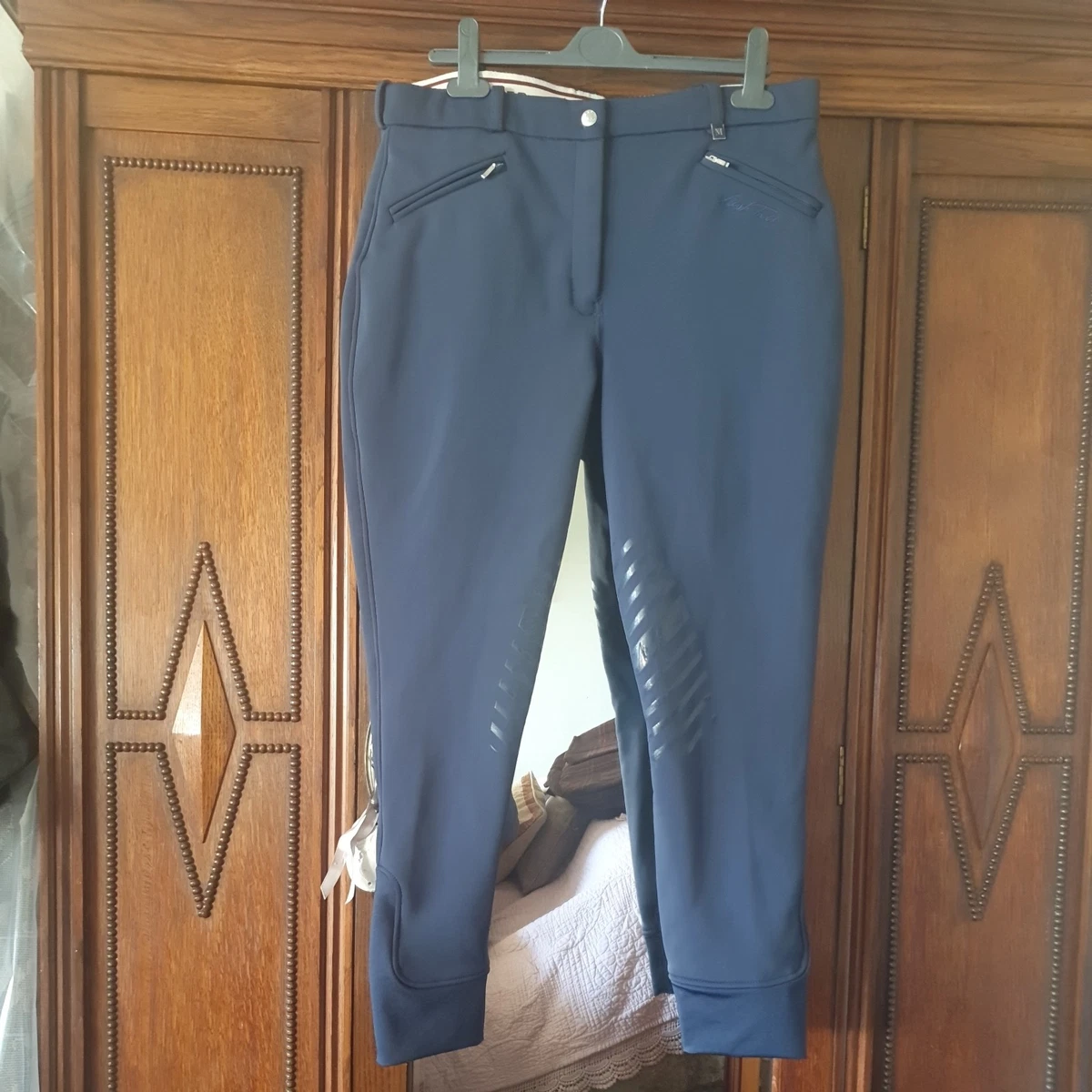 Pantalon d'Équitation Mark Todd Coolmax Grip Homme Bleu Marine | Voies