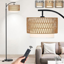 Arc Floor Lamp for Living Room,Farmhouse Floor Lamps with Remote Control  Di...