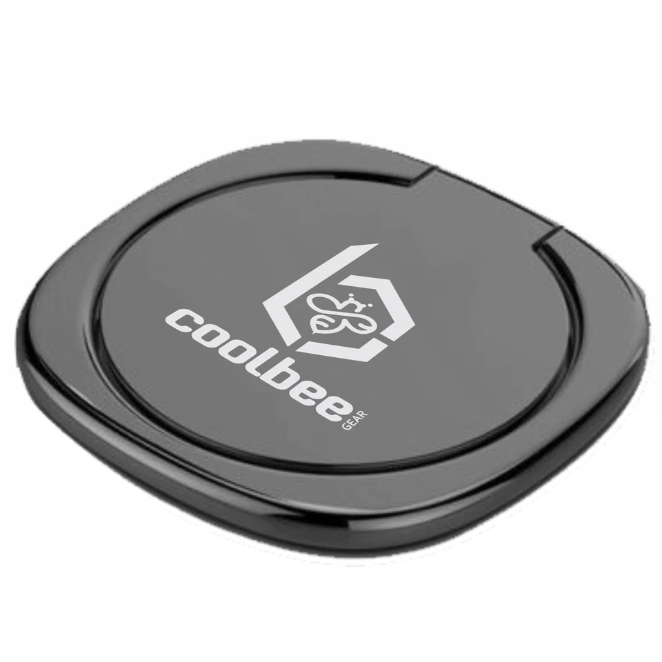 CoolBeeGear Soporte para Teléfono con Anillo para Dedo, Soporte Universal, Giratorio 360 Grados - BK Foto 3 de 4