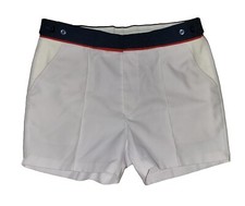 Vtg. 60s 70s Tennis Shorts Hyannisport Mens Sz. 38T 38 Polyester Red White Blue