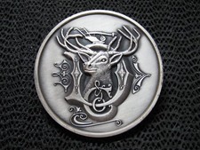 JOHN DEERE ELK BUCK LOGO BELT BUCKLE! VINTAGE...