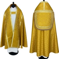 Romn Cope with an inner stole  Jacquard fabric GOLD