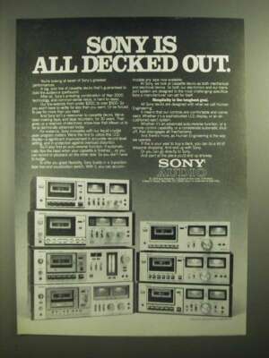 1979 Sony Cassette Decks Advertisement - All Decked Out