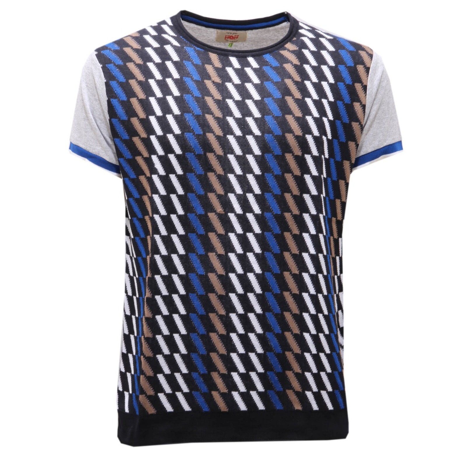 0900AH maglia uomo BOB сераямногоцветная хлопковая футболка для мужчин 17290₽