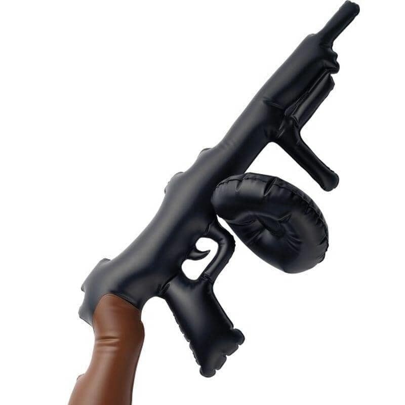 Inflatable Tommy Gun Adult Black Inflatable Tommy Gun Adult Black