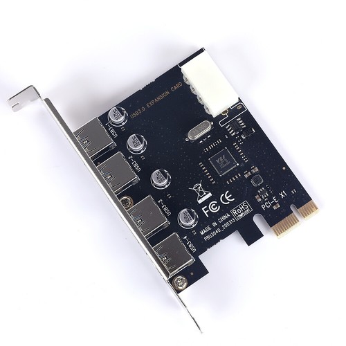 PCIE Riser Expansion Card 4 Ports PCI Express USB 3.0 High-speed Adapter for PC - Afbeelding 5 van 12