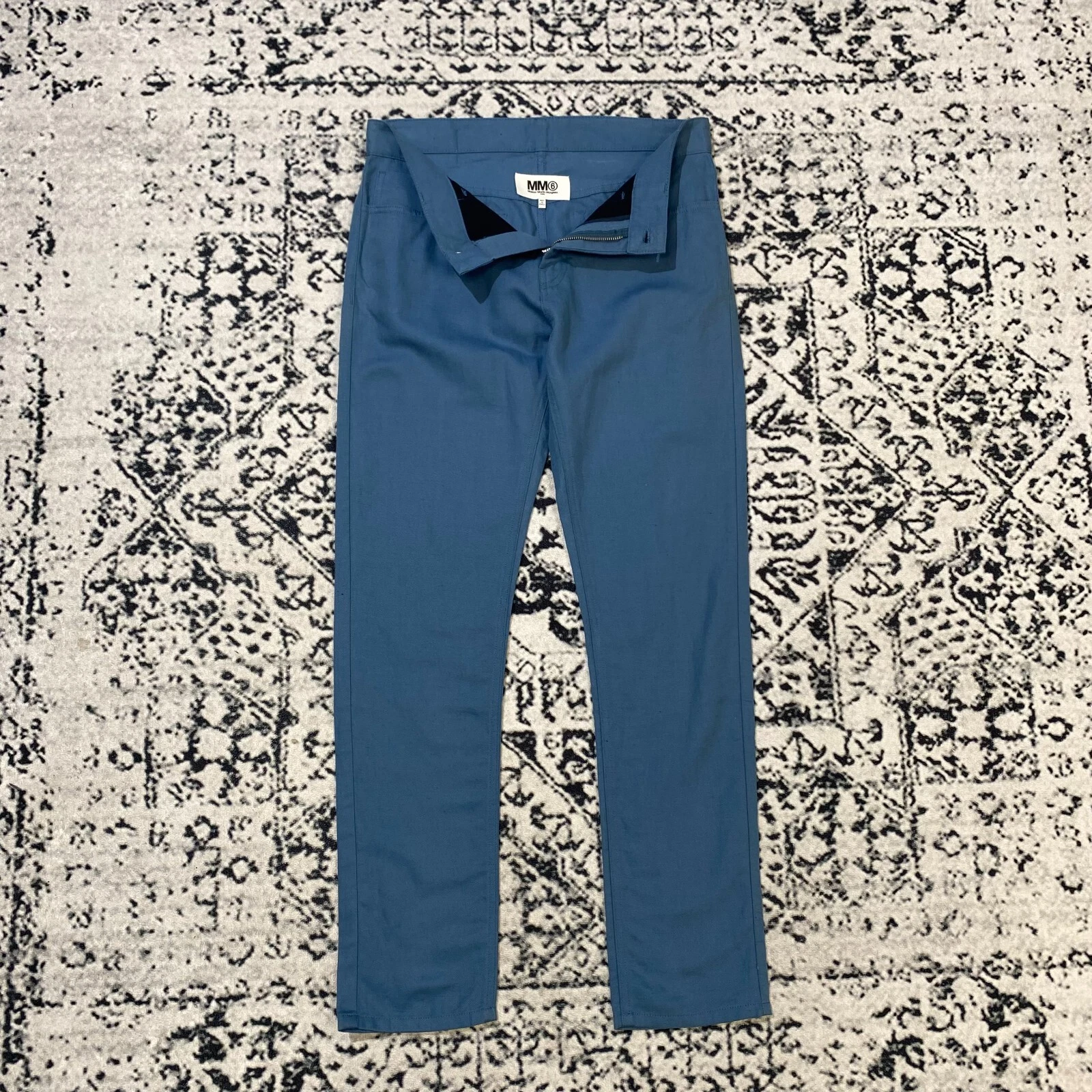 GUCCI Pantalone chino vintage Maison Margiela MM6 unisex blu mare cotone taglia 42 IT Y2K 90