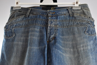 Just Cavalli Sz 38 52 (34  waist) Button Fly Cotton Denim Jeans Pants Logo Italy