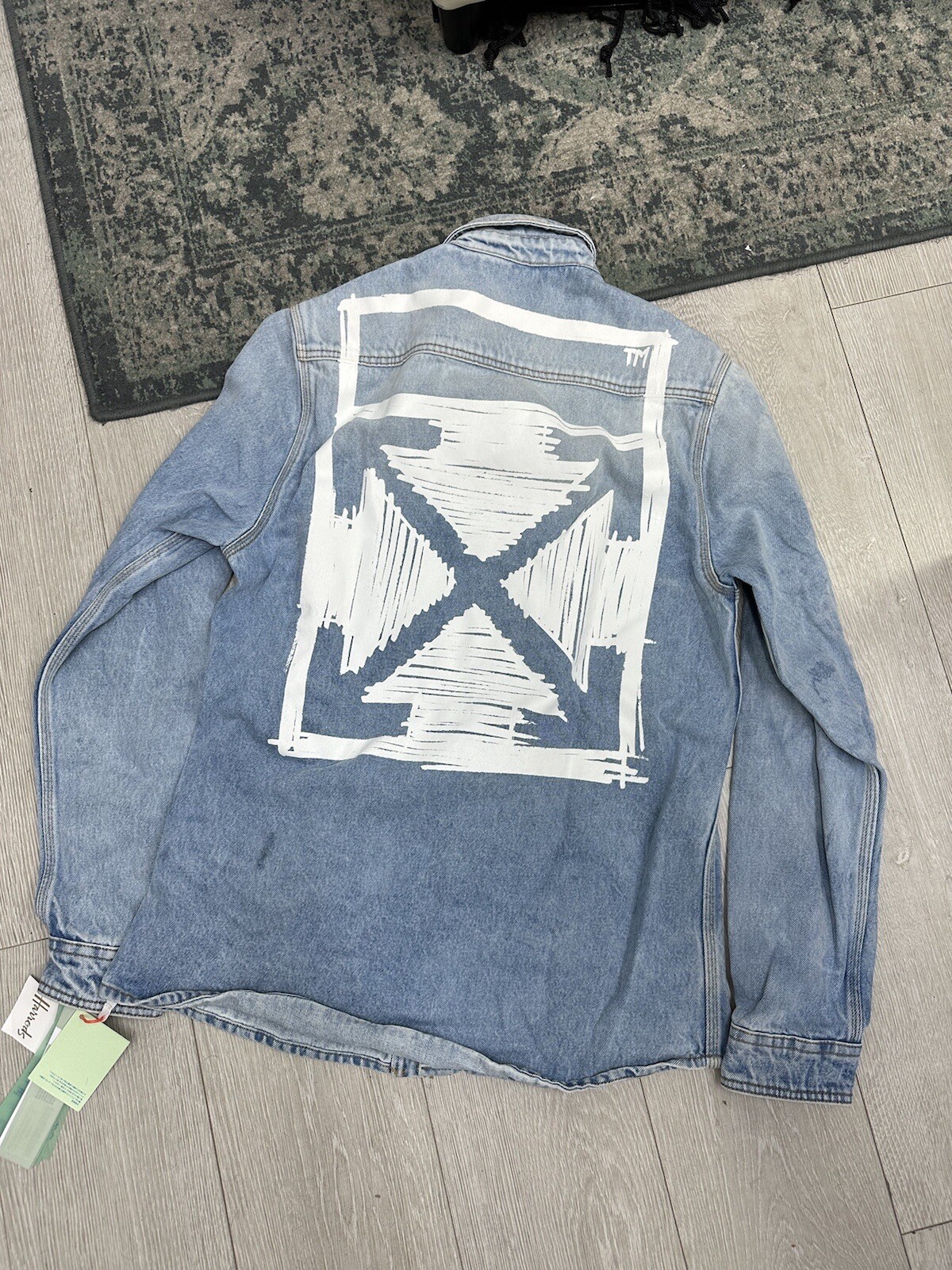 OFF White Negative Mark Arrow Denim | Blue | Size Large / L | RRP £530 | Vitgil