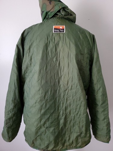 Ozark Trail Hooded Camo Rain Coat Jacket Size Medium Snap front close S2 - Picture 3 of 16