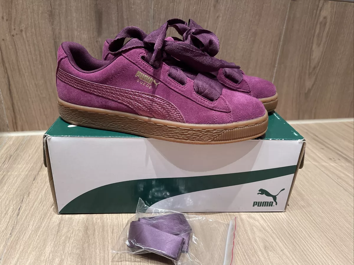Baskets baskets PUMA Suede Heart SNK Jr violet taille 37 daim neuf