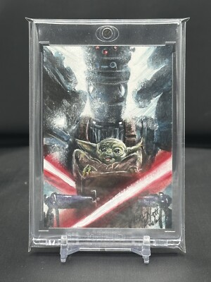 Topps Star Wars The Force Awakens Sketch Card GLEBE Grogu IG-11 Mandalorian   