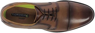 Florsheim Men's Midtown Cap Toe Oxford Cognac Smooth Leather Size