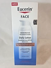 Eucerin Face Immersive Hydration Daily Lotion SPF 30 2.5 Oz Exp 03/2026