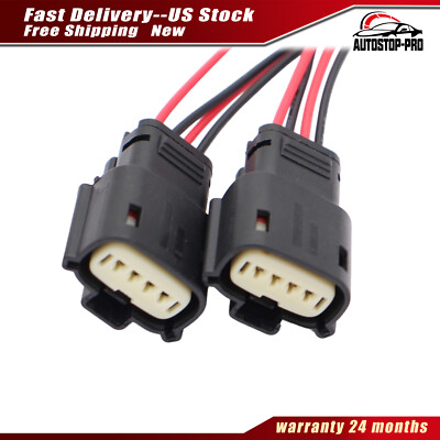 2 PCS HID Halogen Headlight Connector Pigtail Plug for 2015-2018 Ford F-150