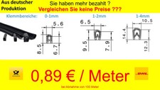 Produktbild - Kantenschutzprofil Kantenschutz Gummi Keder Band flexibel selbstklemmend 0-1 mm