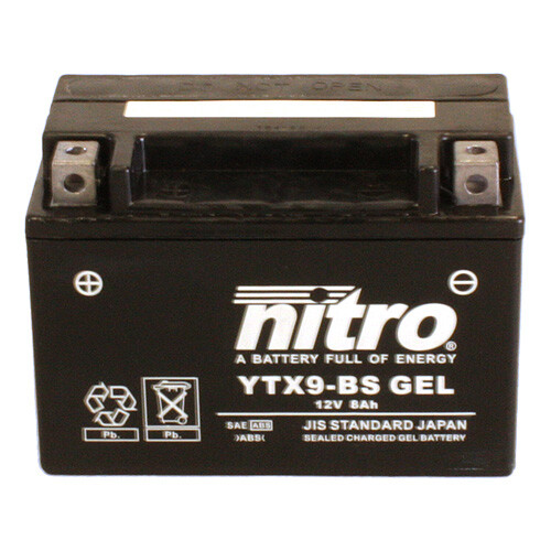 Gel-Batterie Motorrad YTX9-BS Für Honda VT 600 C Shadow Baujahr 1989-2000