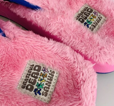 Sanuk Furreal St Grateful Dead Sandals Fur Flip Shoes Mens  display picture 3