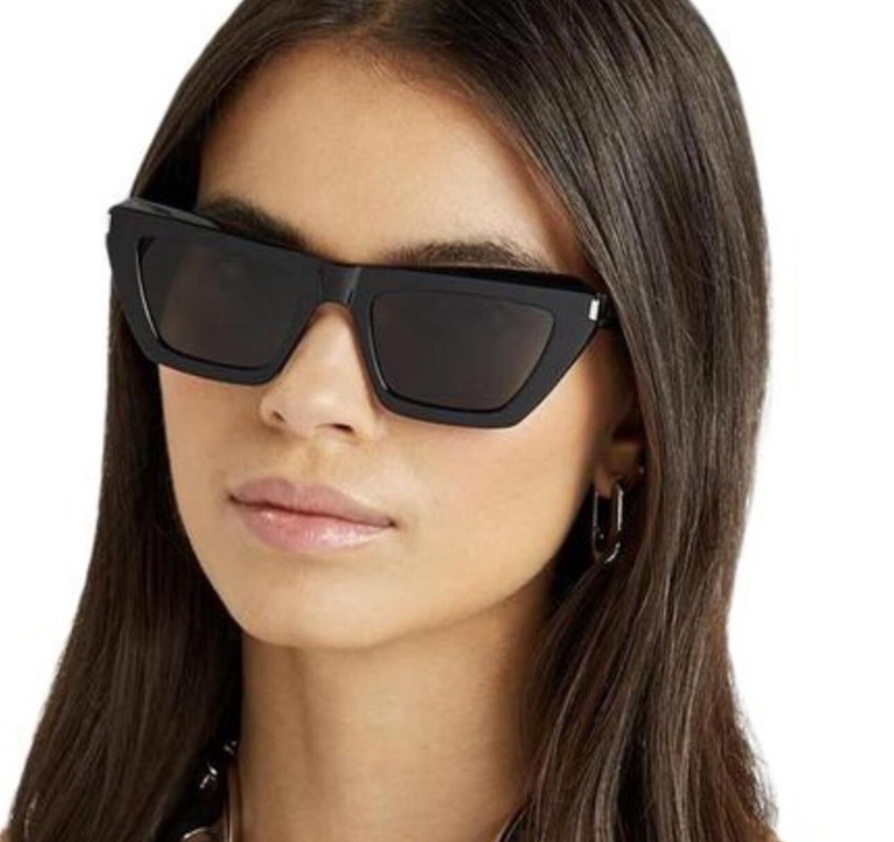 NUOVI OCCHIALI DA SOLE SAINT LAURENT SL467 001 DONNA OCCHI DI GATTO NERI SL 467 001