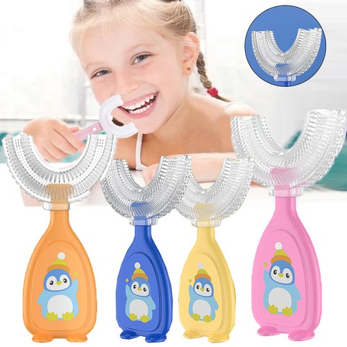 Silicone Children Kid Toothbrush 360° U-shaped Brush Oral Cleaner Baby 2-12 Ye ☊ - Picture 3 of 21
