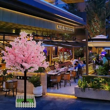 70'' Length Artificial Cherry Blossom Tree Fake Sakura Tree For Bouquets Decor-