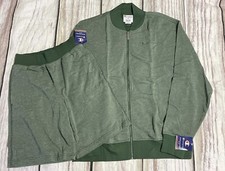 Champion Men  s 2pc set Lightweight Jacket Fullzip  Short Sz S Green NWT B 