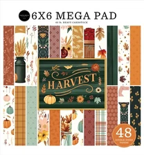 New! Carta Bella Paper HARVEST Cardmaker's 6x6 MEGA Cardstock Paper Pad