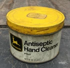 John Deere Antiseptic Hand Cleaner 1 lb Metal Can gas oil vintage tin sign rare