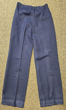 Vintage Handmade High Waisted Blue Pants with Elastic 24-32" Waist, 30" Inseam