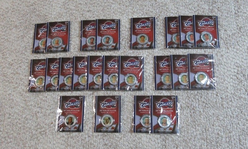 (LOT OF 22) CLEVELAND CAVALIERS 2007 Medallions Collection - PLAIN DEALER $90+