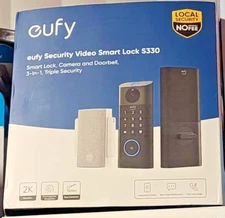 🔥🔥eufy S330 Video Smart Door Lock Wi-Fi Camera Doorbell Fingerprint Keyless