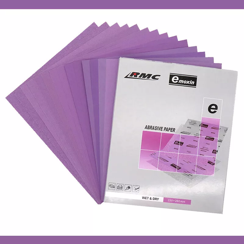 Wet and Dry Sandpaper Sand Paper Waterproof Sheets 60 2500 Grit