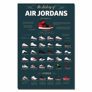 2014 Michael Jordan Shoes Poster Silk 
