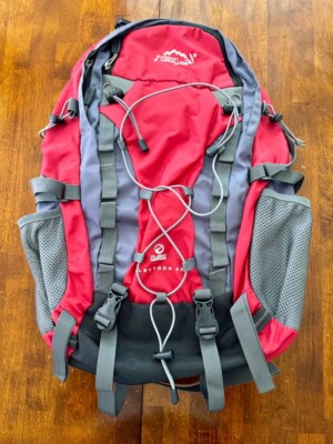 [OUTDOOR LOCAL LION] Electron 40L Hiking Backpack   Red/Grey   Water-Resistant