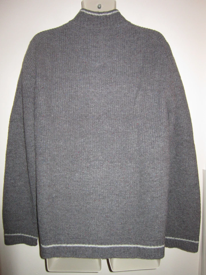 ROBERT GRAHAM ' ROSS ' Half Zip Sweater Classic Fit 100% Wool Sz XL $298 - Image 4 of 4