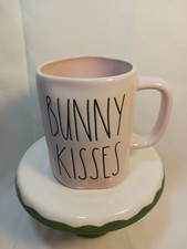 Pink Rae Dunn "Bunny Kisses" Easter Ceramic Coffee Mug