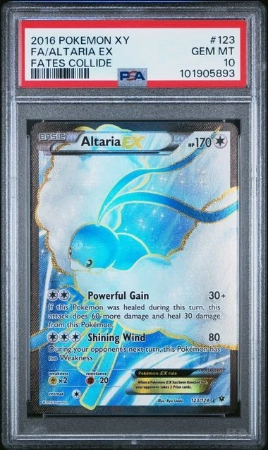PSA 10 2016 POKEMON XY FATES COLLIDE #123 FA/ALTARIA EX RARE XY FULL ART