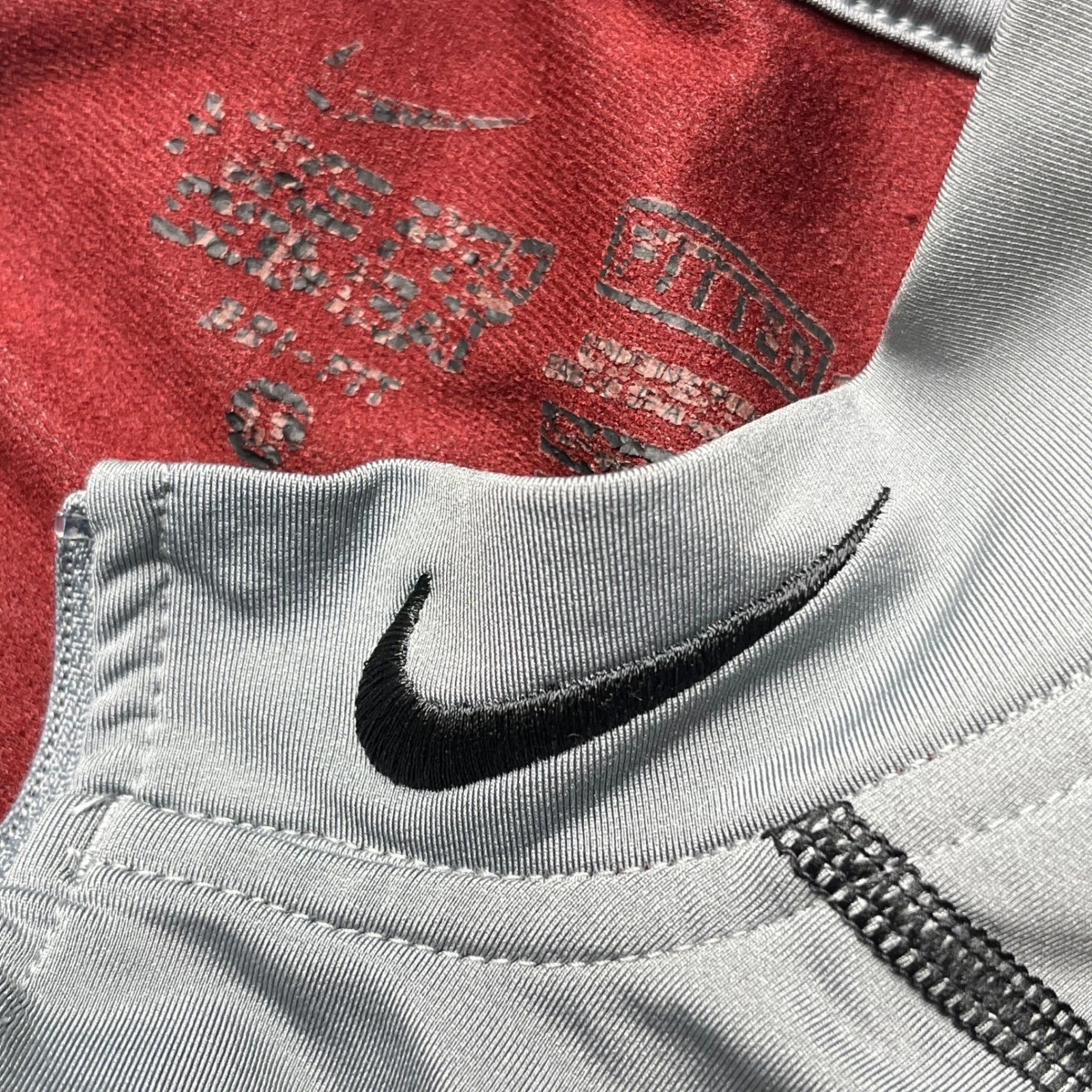 Nike Pro Combat Hyperwarm Dri-FIT Max Mens Gray Quarter Zip Thermal Top 543596
