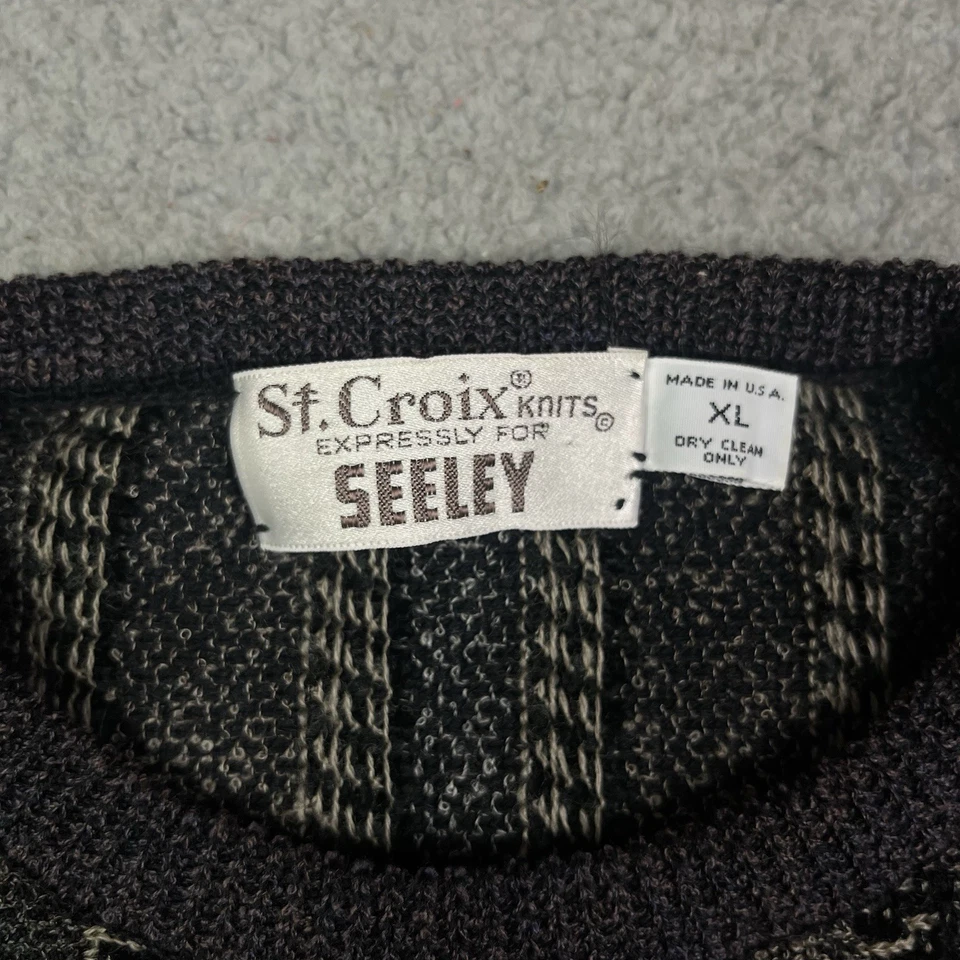 Vintage St. Croix Knits Seeley Sweater Wool Blend Made in USA Pullover Men’s XL - Image 2 of 4