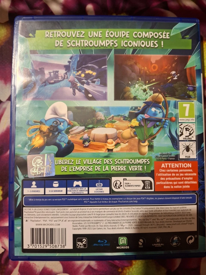 LES SCHTROUMPFS 2 LE PRISONNIER DE LA PIERRE VERTE PS4 FR OCCASION (GAME IN ENGL, photo 2 sur 3