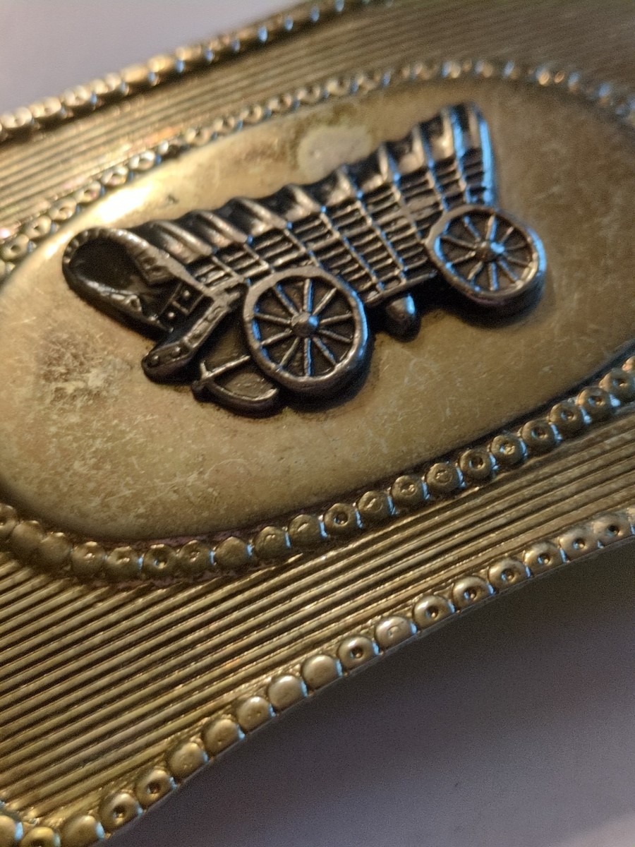 Vintage Conestoga Covered Wagon Belt Buckle  View 4